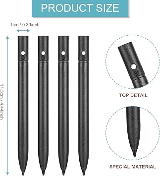 Flutesan 4 Pcs 4.5 Inch LCD Writing Tablet Pen Replacement, Black