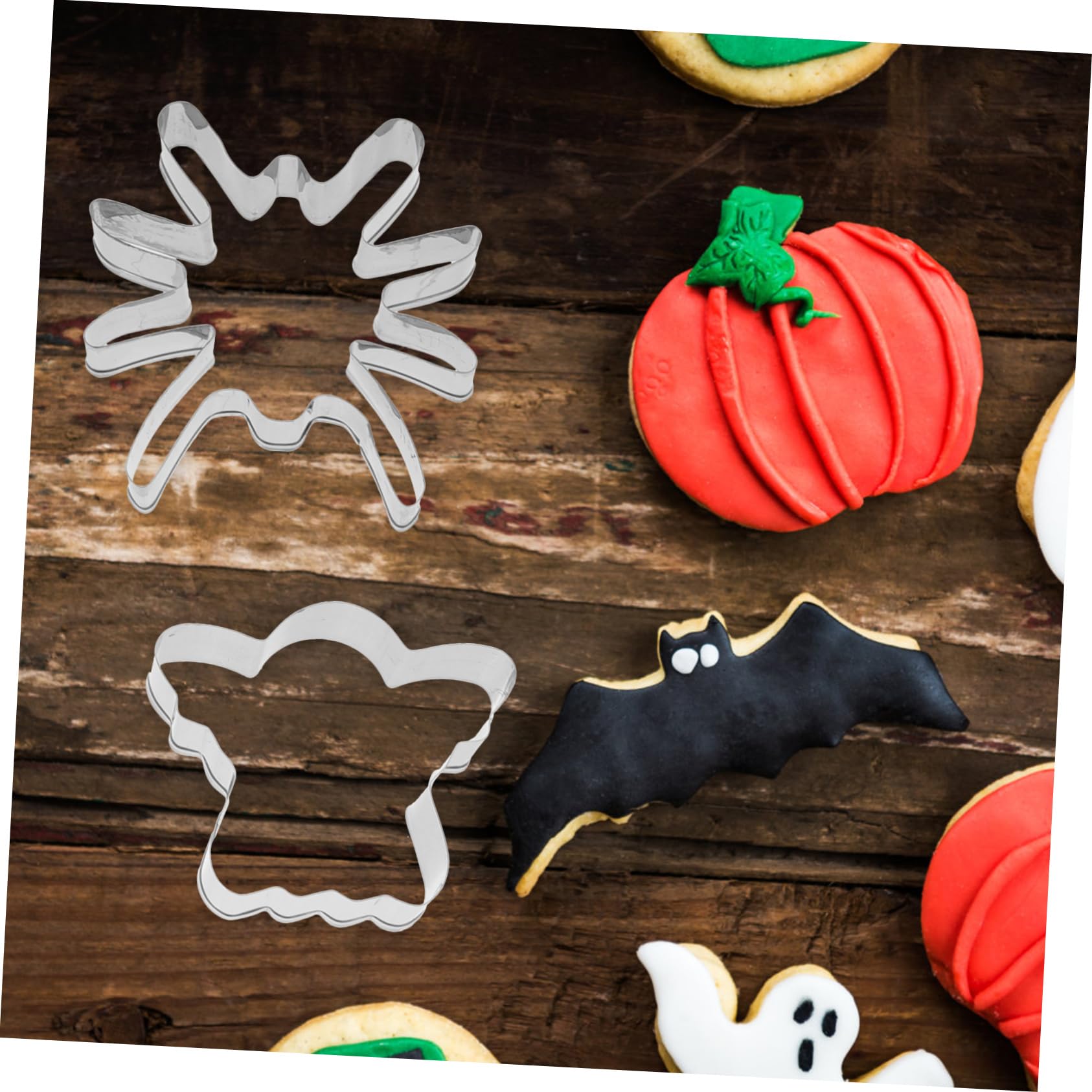 Ciieeo 3 Ensembles Moule De Cuisson Décoration Biscuit D'halloween Automne Emporte-pièce À La Citrouille Adorables Emporte-pièces Cookie Acier Inoxydable 430 Silver 12 Pièces * 3