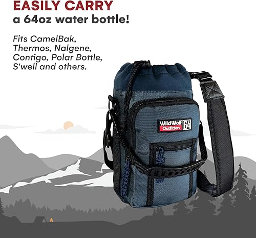 Miniatura 7 de Wild Wolf Outfitters El mejor soporte para botellas, número 1, para botellas de 1.89 litros. Lleva, protege y aísla tu cantimplora con este porta