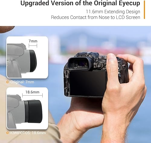 Miniatura 2 de EOS R10 Eyecup Eyepiece,Soft Silicon Extended Camera Eye Cup Viewfinder especialmente diseñado para cámara sin espejo Canon EOS R10