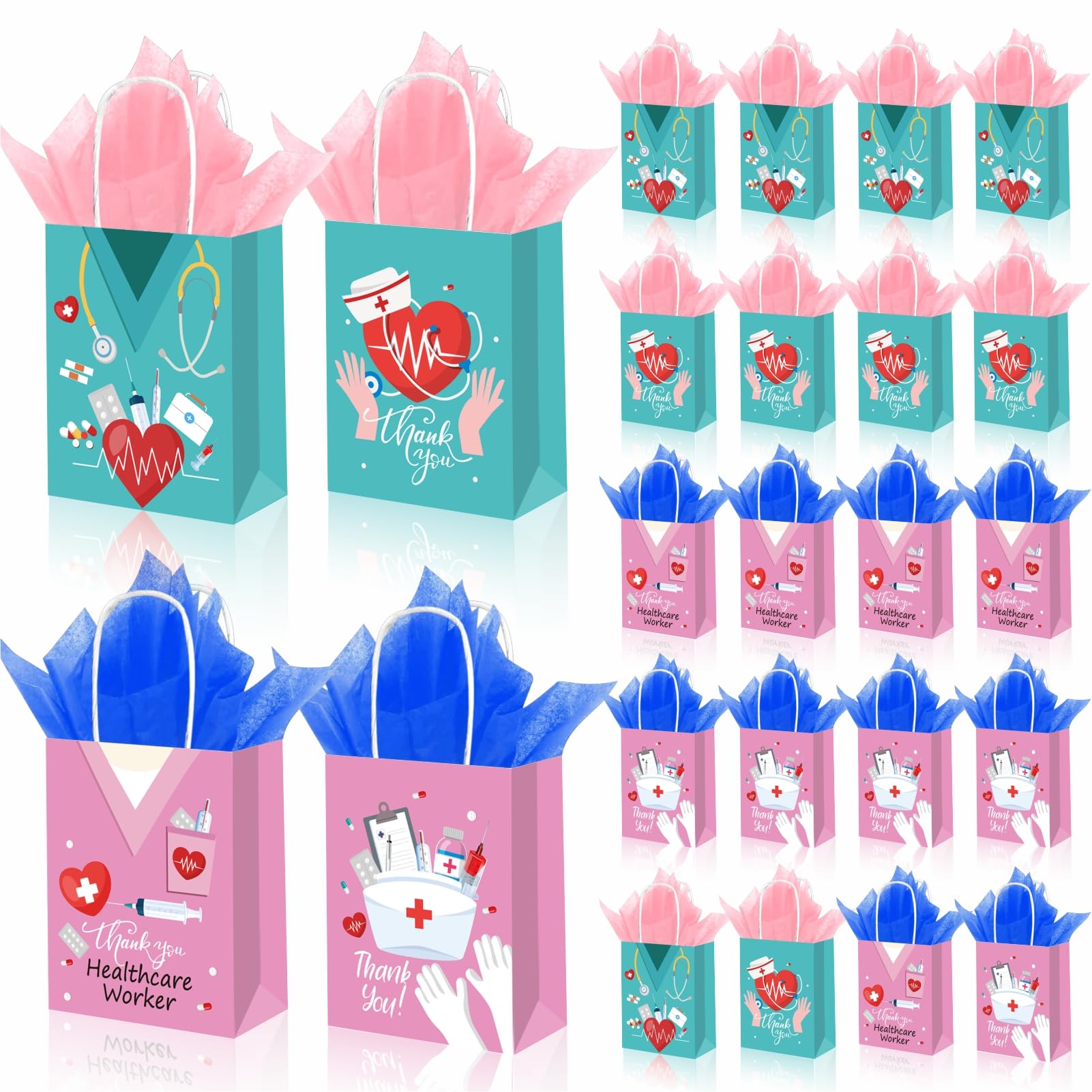 Amazon.com: LANCU 24PCS Nurse Appreciation Gifts Bag with Handles Nurse ...