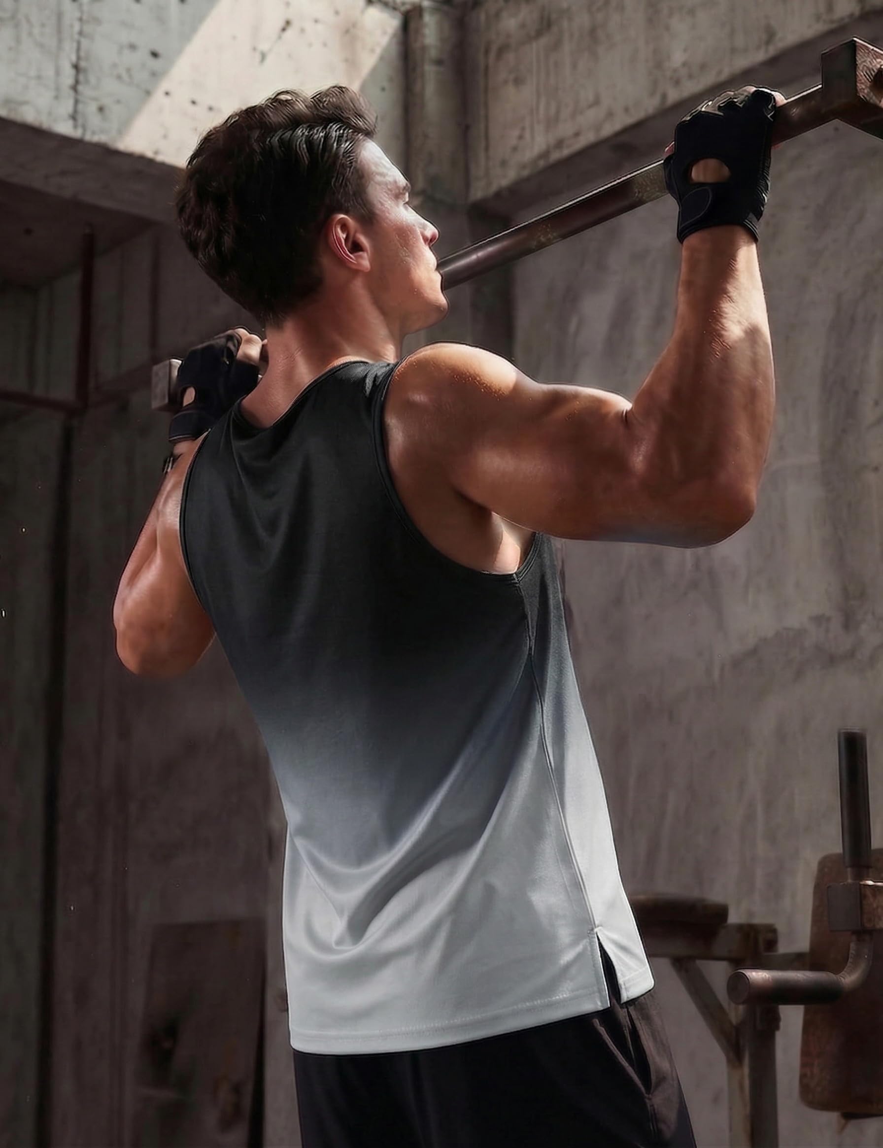 PINSPARK Camiseta de tirantes para hombre, sin mangas, camiseta de entrenamiento, verano, exterior, camiseta funcional — view 2