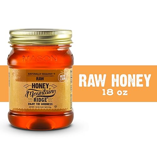 Miniatura 3 de Mountain Ridge Miel, naturalmente saludable 100% miel cruda pura, 18 onzas