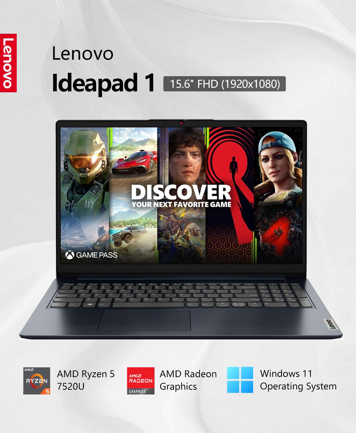 Amazon.com: Lenovo Ideapad 1 Laptop, 15.6