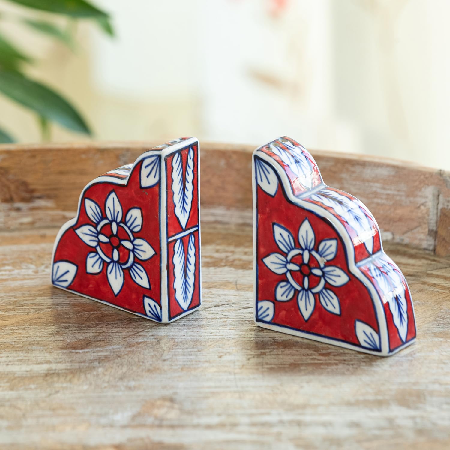 Blooming Duo Ceramic Salt & Pepper Set - Hand-Painted -1