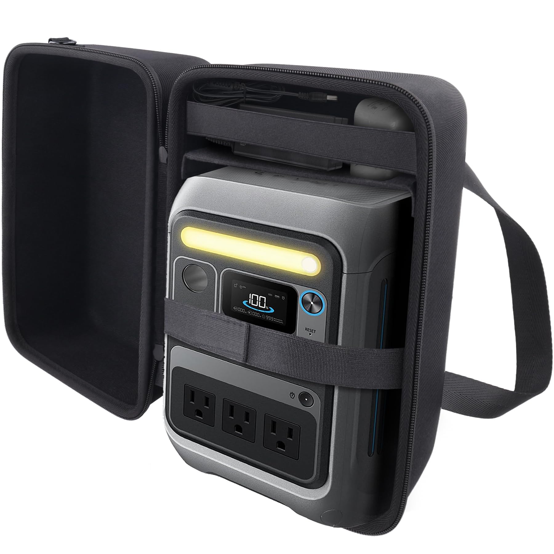co2CREA Duro Viajar Caja Estuche Funda para Anker SOLIX C300 Estación Eléctrica Portátil 300W Outdoor Generador Solar(Funda Solo,Case Only)