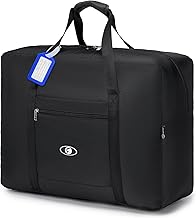 BAGZY Bagage Cabine 55x40x20 Ryanair Sac Voyage Cabine Pliable 45L Sac Bagage 55 x 40 x 20 cm Lufthansa Sacs de Sport Sacs Weekend Homme Femme Grande Cabine Avion Valise Organisateur Voyage Noir