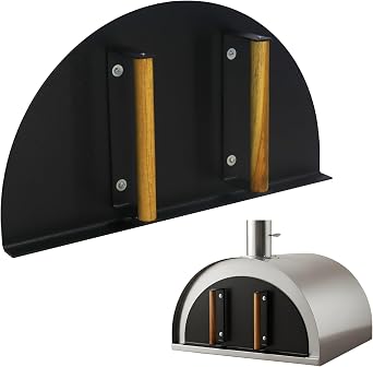 Simond Store Pizza Oven Door - 20"L x 11"H Stainless Steel Heavy-Duty Door with Wooden Handle for Indoor & Outdoor Pizza Oven Kit
