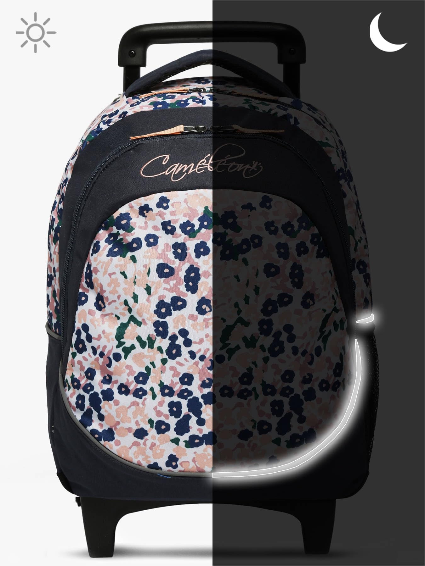 Cameleon Sac à dos scolaire à roulettes Bleu enfant Ligne Actual Intérieur 2 compartiments. Idéal pour l'école primaire : Du CP au CE2. Pour fille et garçon
