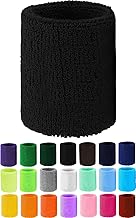 (Fits Adults and Children) Sweatband, Absorbent and Quick-Drying Sports Wristbands, Set of 2 for Baseball, Muscle Training, Tennis, Basketball, Long Dance, Sweat Control, Wrist Support