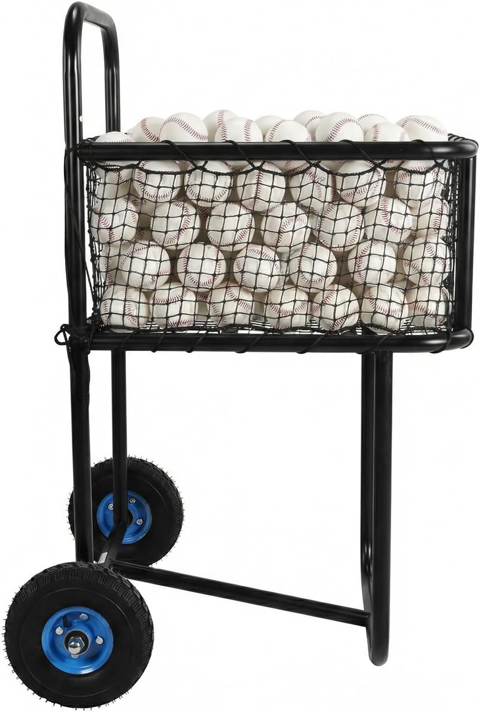 Portable Tennis Ball Hopper with Wheels Tennis Ball Basket Holds Hundreds of Balls Suitable for Softball & Baseball