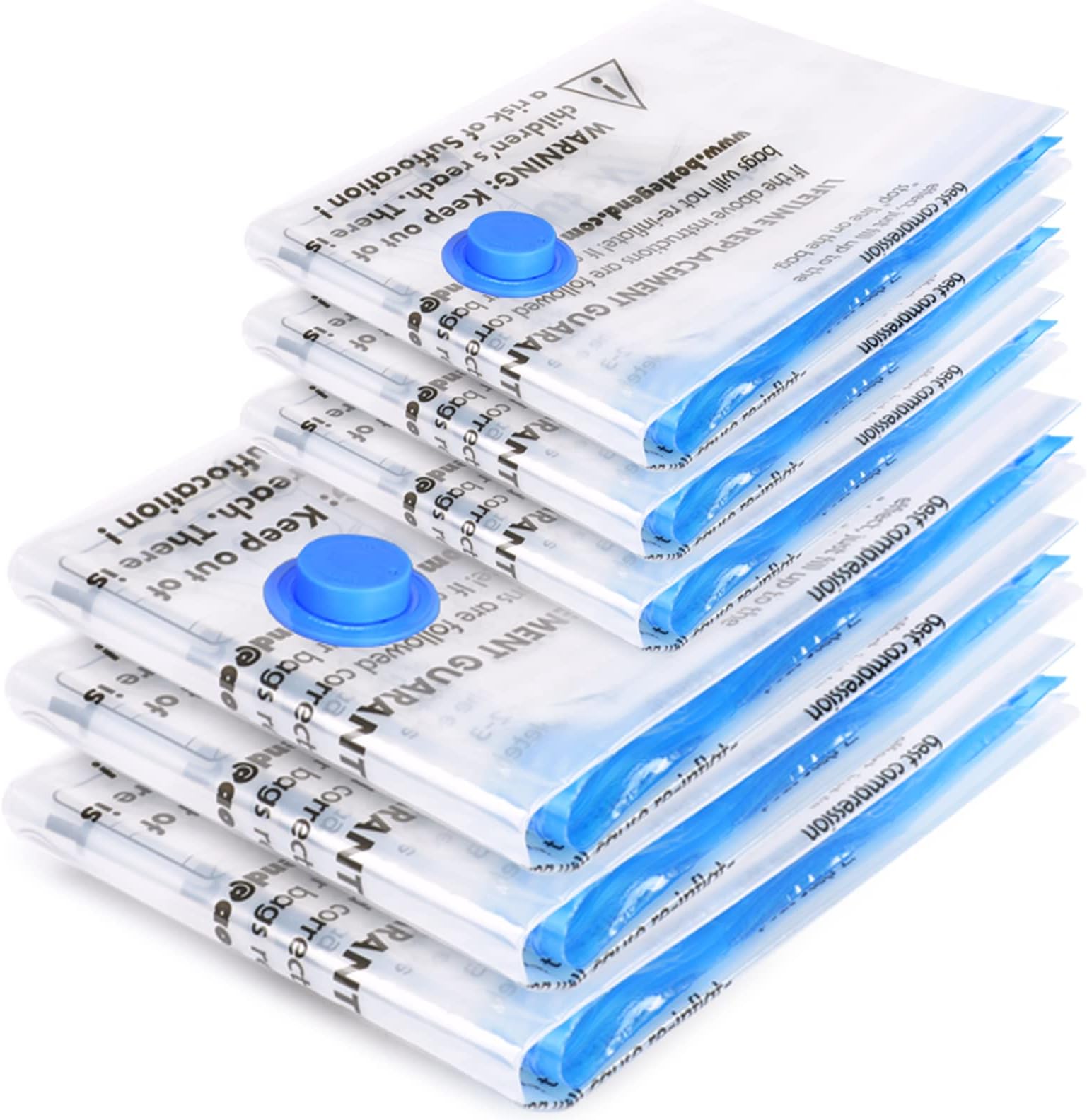 Vacuum Clothes Storage Bags with Zip and Pump, Large Storage Bags for