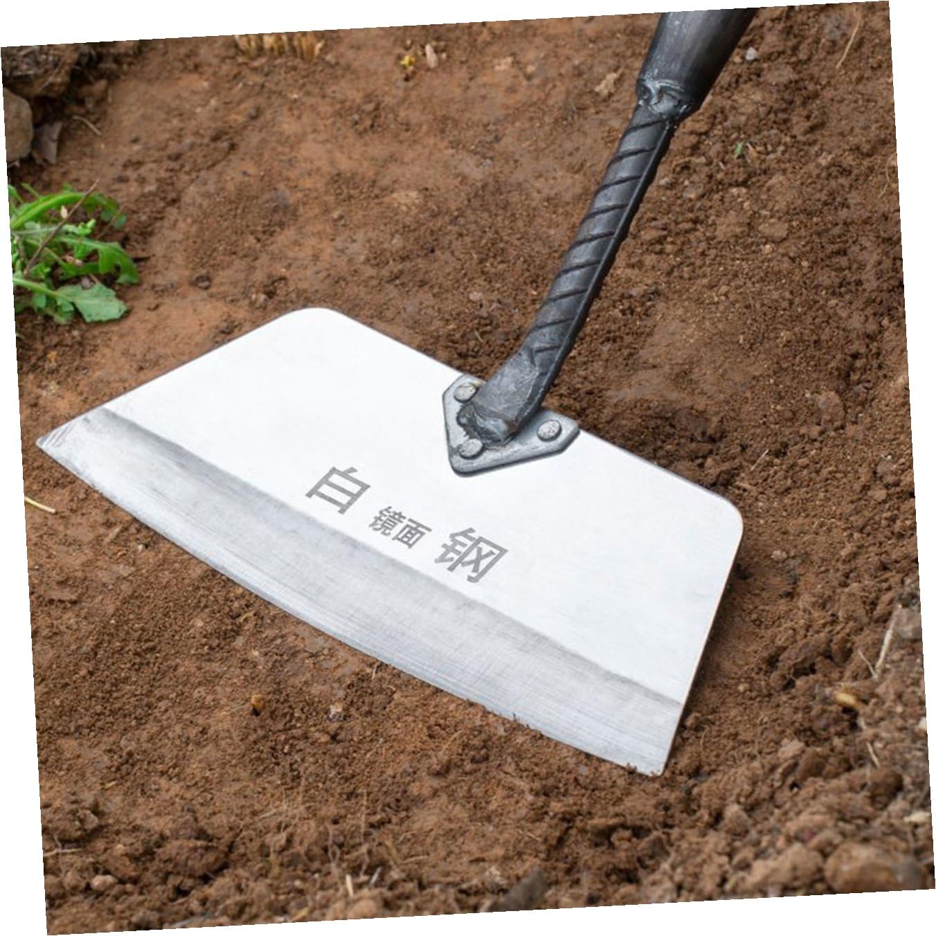 Angoily Multifunktionale Gartenschaufel Kleine Handschaufel aus Gehärtetem Metall und Boden Lockern zum Unkraut Entfernen mit Optionalem Stiel Zubehör für Gartenpflege