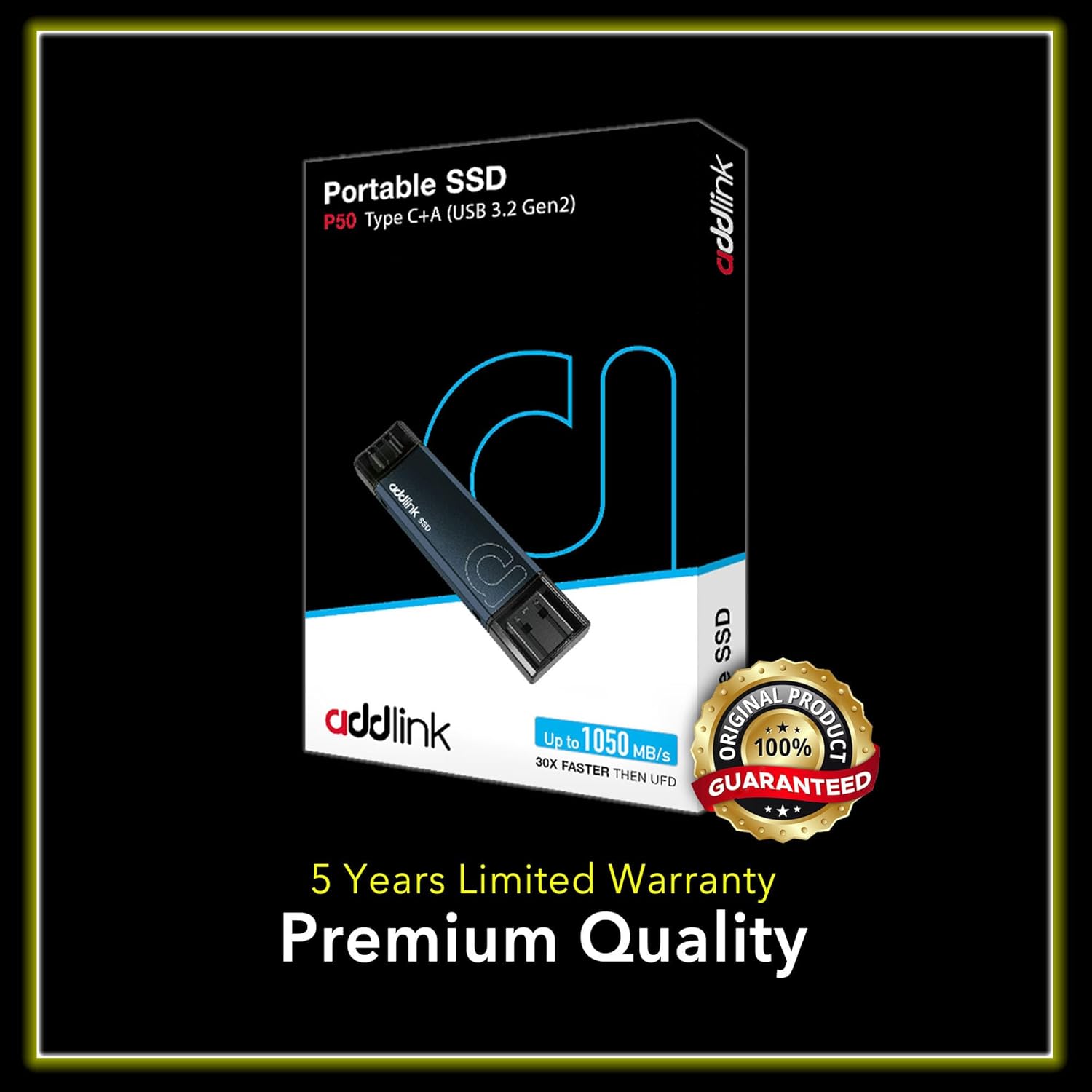 Addlink P50 1TB Mini Portable SSD Stick 1050MB/s USB 3.2 Gen 2 Dual Type-C & Type-A Thumb Drive External Solid State Drive for iPhone 16/15 Pro Max ProRes,Steam Deck, PS5, Teslacar (Metal) - Image 7