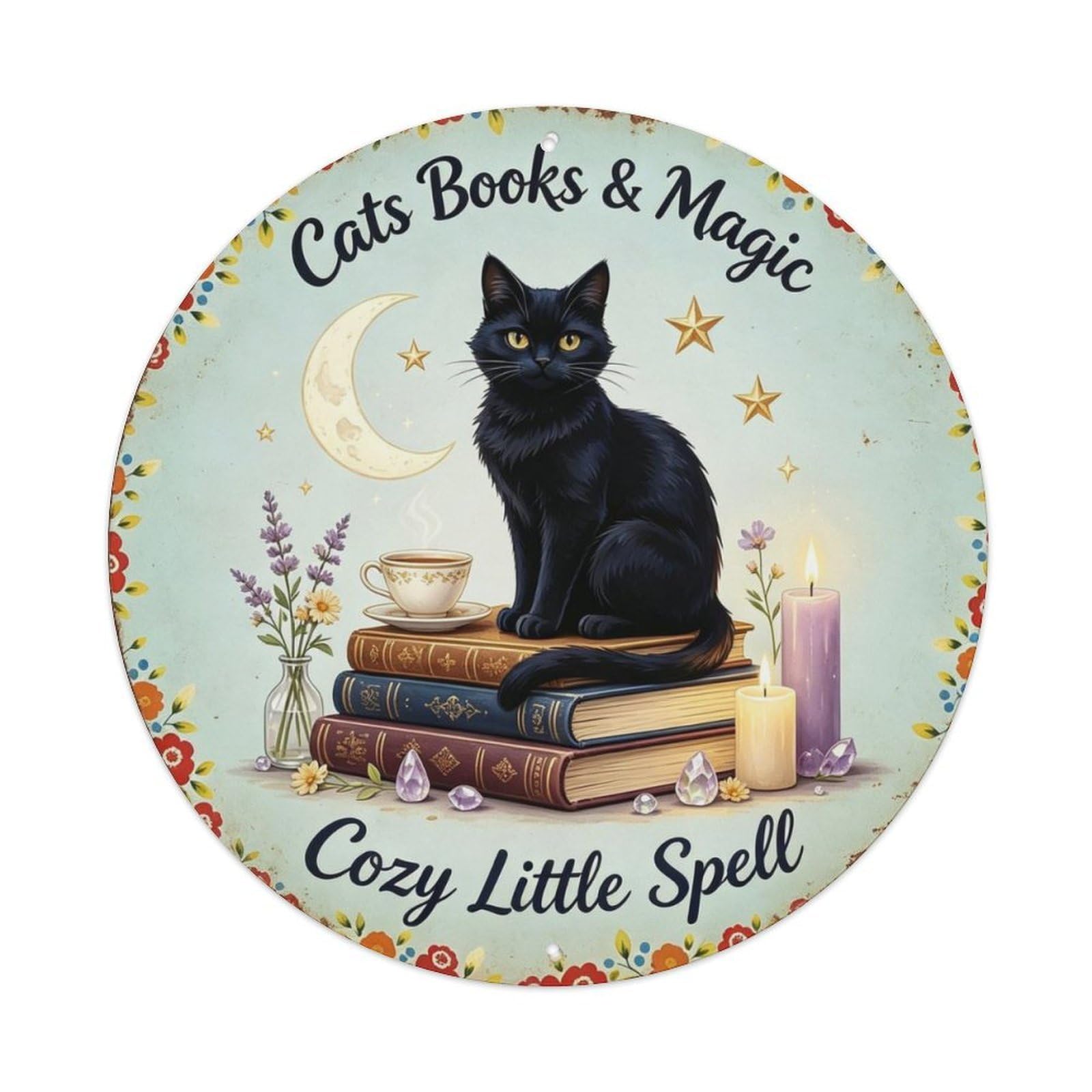 Cozy Little Spell Metal Tin Sign Plaque