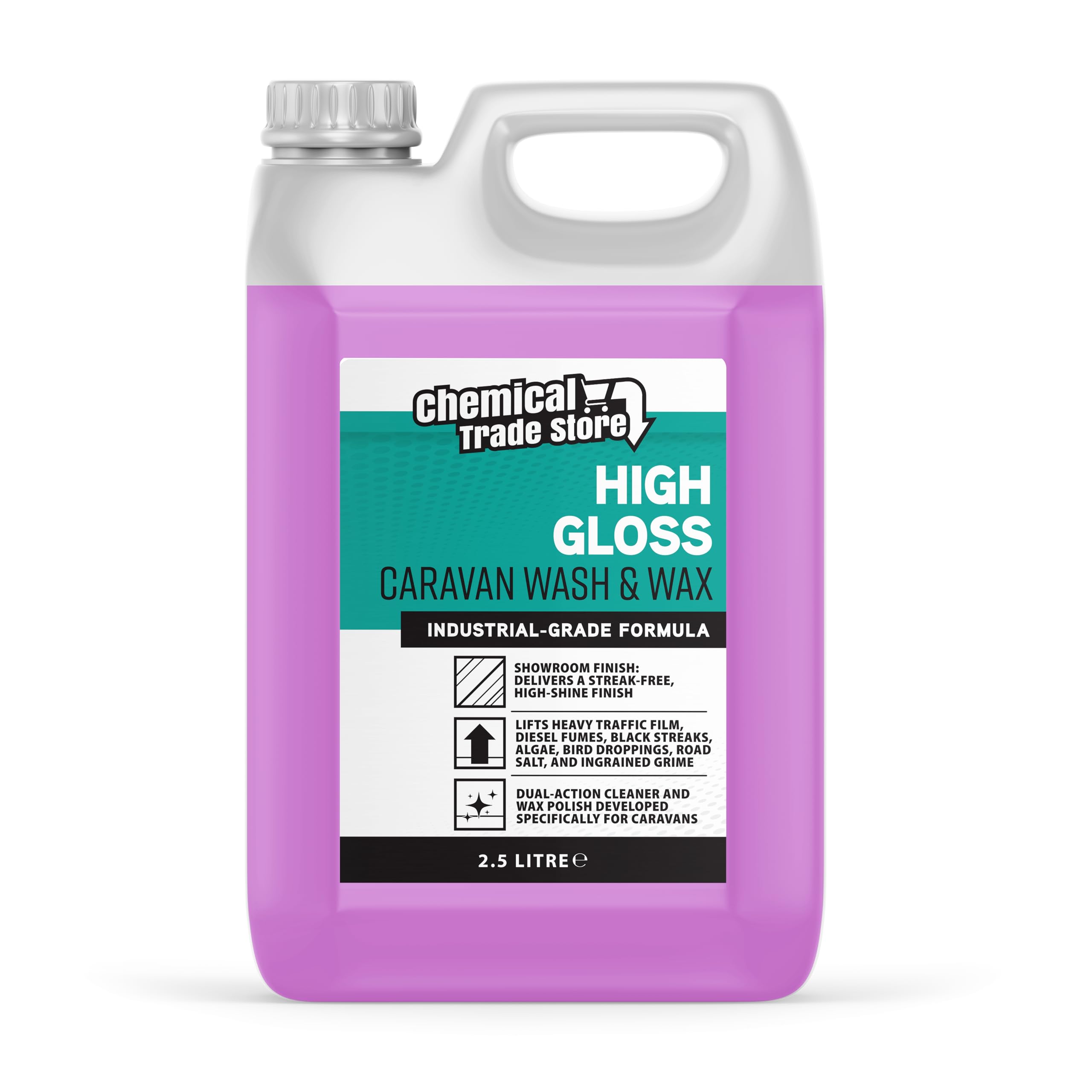 Chemical Trade Store - Caravan Wash & Wax 2.5L – Gloss Finish Cleaner for Caravans, Motorhomes & Campers