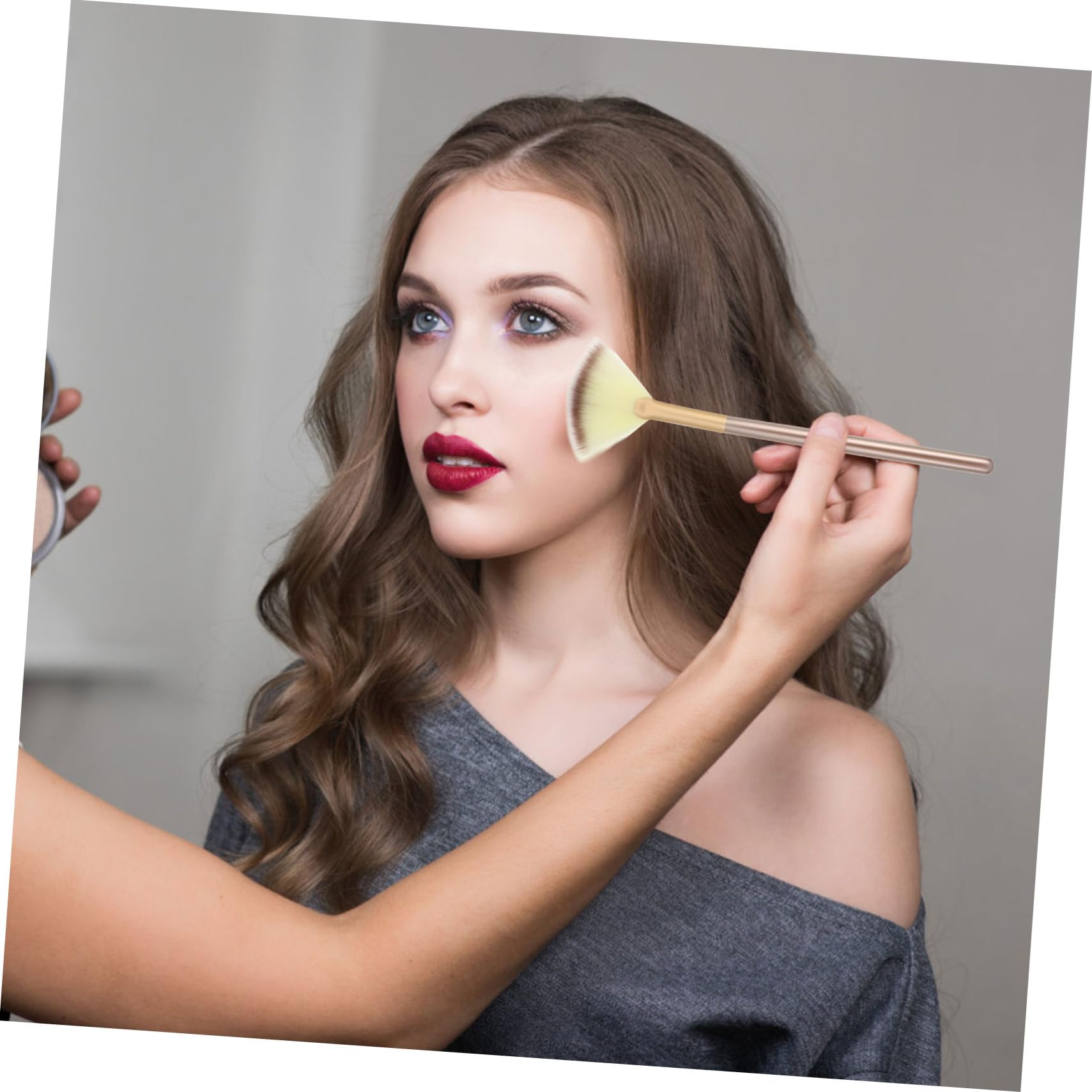 balacoo 3sets Highlighter Brush Makeup Set Powder Brush Fan for Teenagers Festival Blending Contouring Blush 9pcs*3