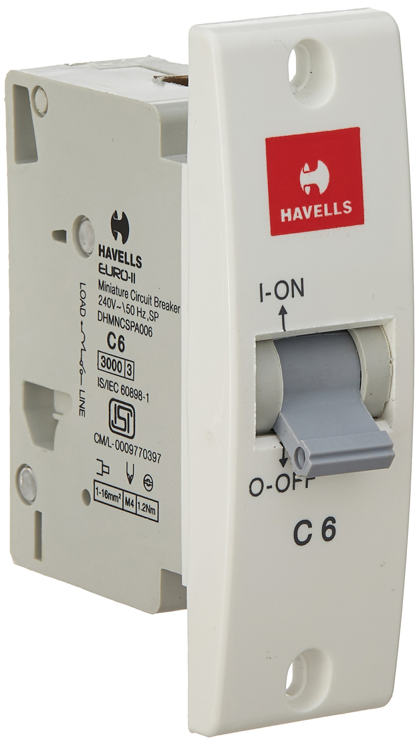 Havells DHMGBSPF020 PVC Plastic 20A MCB SP B Curve (White)-picture-27