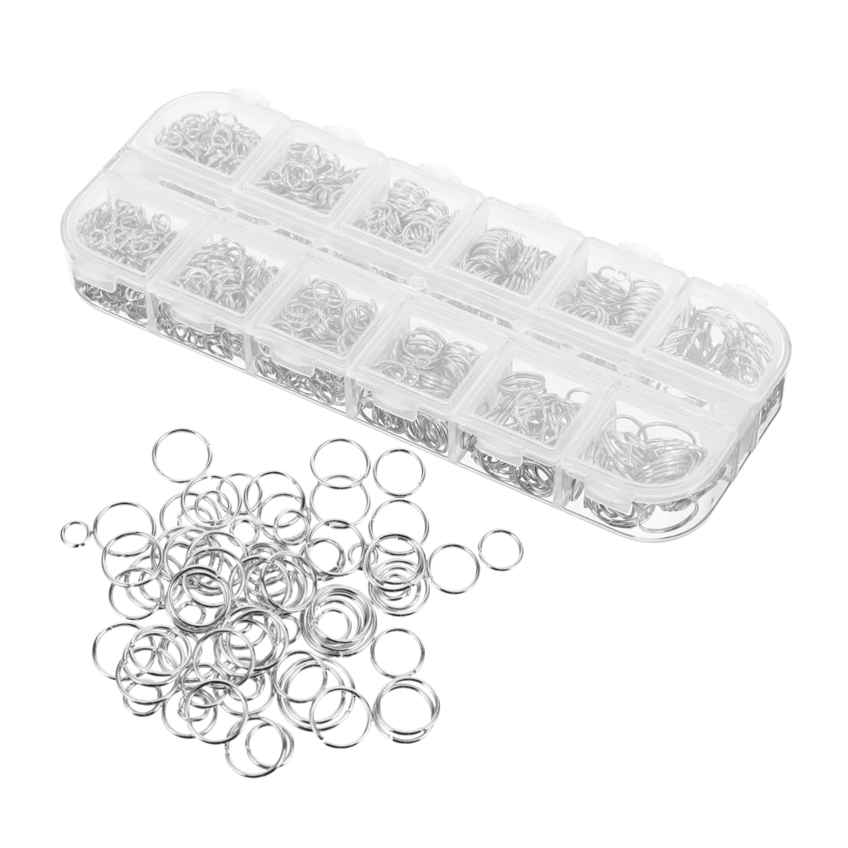 NUOBESTY 4800stücke Sprungringe Für Schmuckherstellung Offene Biegeringe Für Halsketten Armbänder Und -projekte Für Kreative Handarbeiten Und Bastelideen