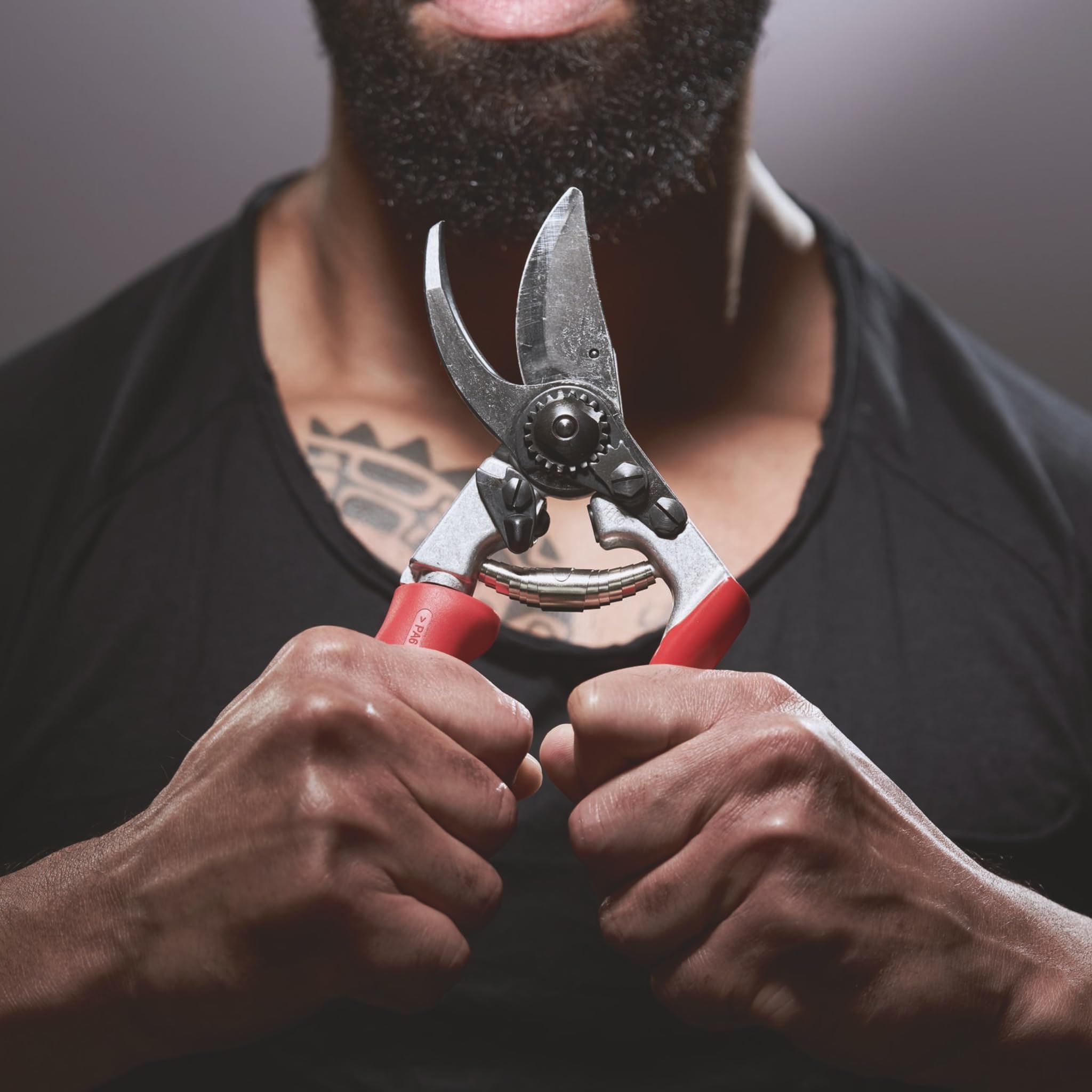FELCO 7 forbice bypass per destrimani con manico rotante, lama in acciaio temprato 45 mm, manici in alluminio forgiato, ergonomia per mano grande, taglio potente 25 mm