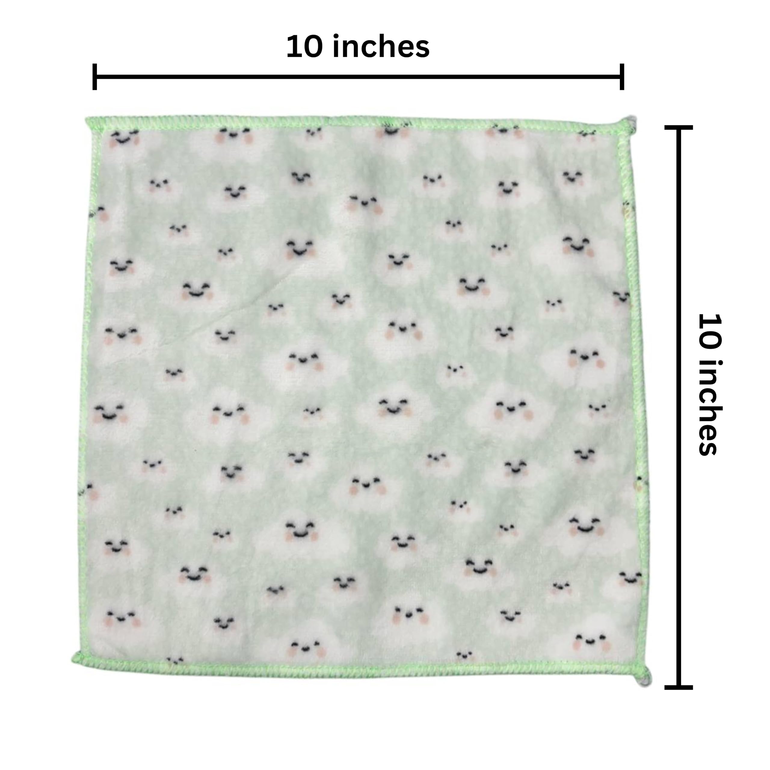 DEWALL STYLE Microfiber Handkerchiefs for Baby/Kids & Girls | Super Soft & Absorbent Hanky | Gift for Newborn Babies | Multicolor Hankies(Teddy Print Rumal) Set of 6 & 12 (12) 3