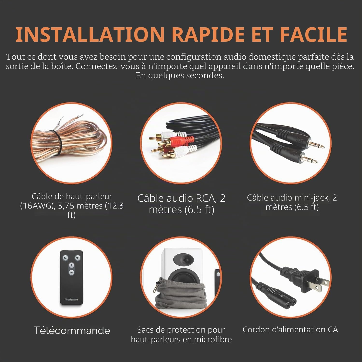 Audioengine Haut-parleurs Bluetooth A5 Plus 150W pour la Maison, Le Studio, Les Jeux avec aptX-HD, Haut-parleurs d’étagère sans Fil