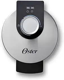 Oster Máquina de waffle belga antiaderente, ferro de waffle de cerâmica antiaderente