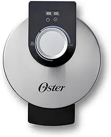 Oster Máquina de waffle belga antiaderente, ferro de waffle de cerâmica antiaderente