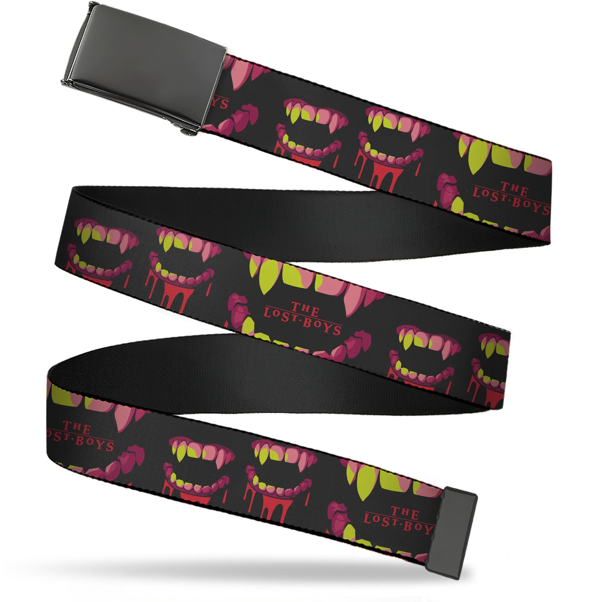 The Lost Boys Flip Web Belt The Lost Boys Teeth Fangs Logo Collage