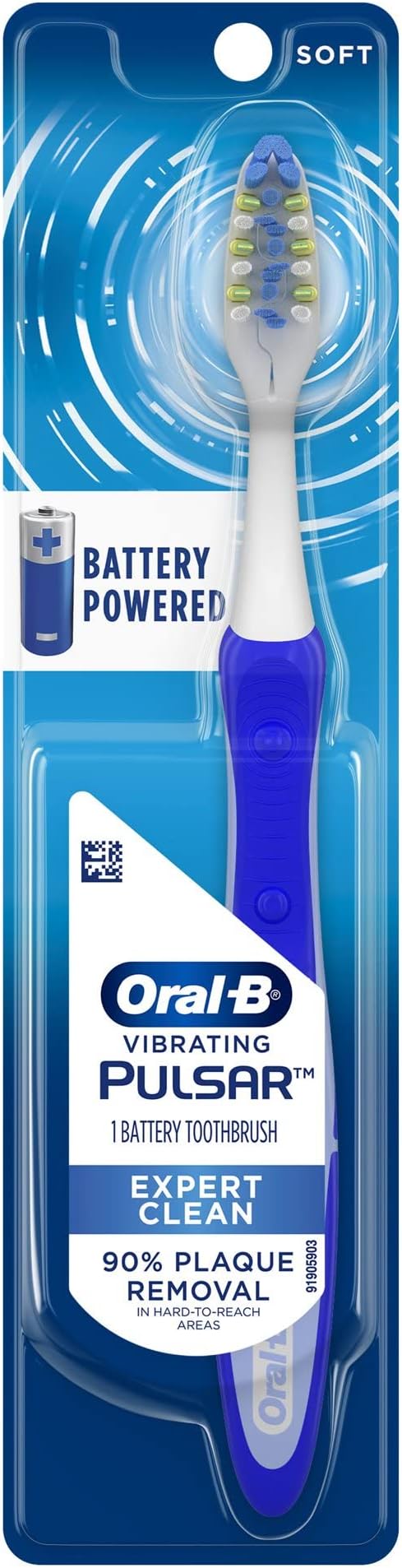Pro-Health Pulsar Battery Powered Toothbrush, Soft, Colors May Vary, 1 Count