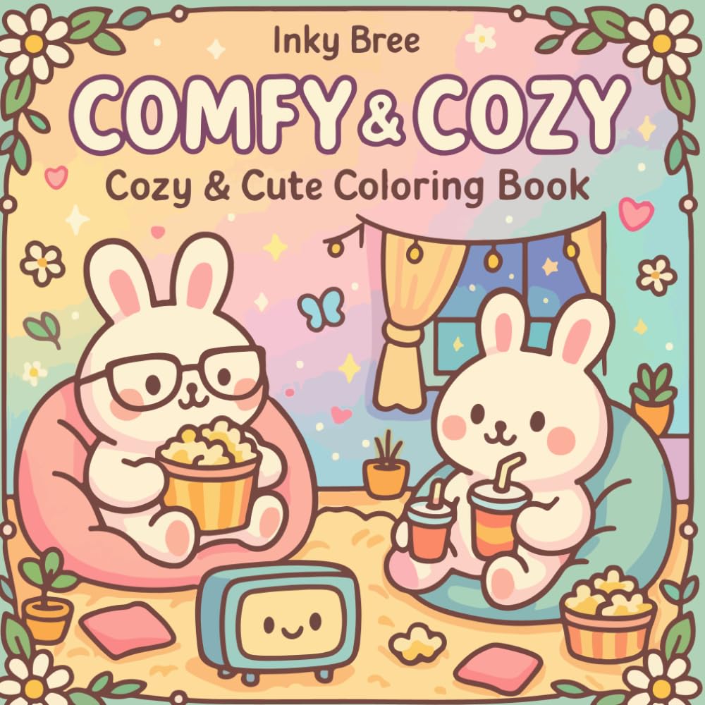 Comfy & Cozy: Cozy & Cute Coloring Book