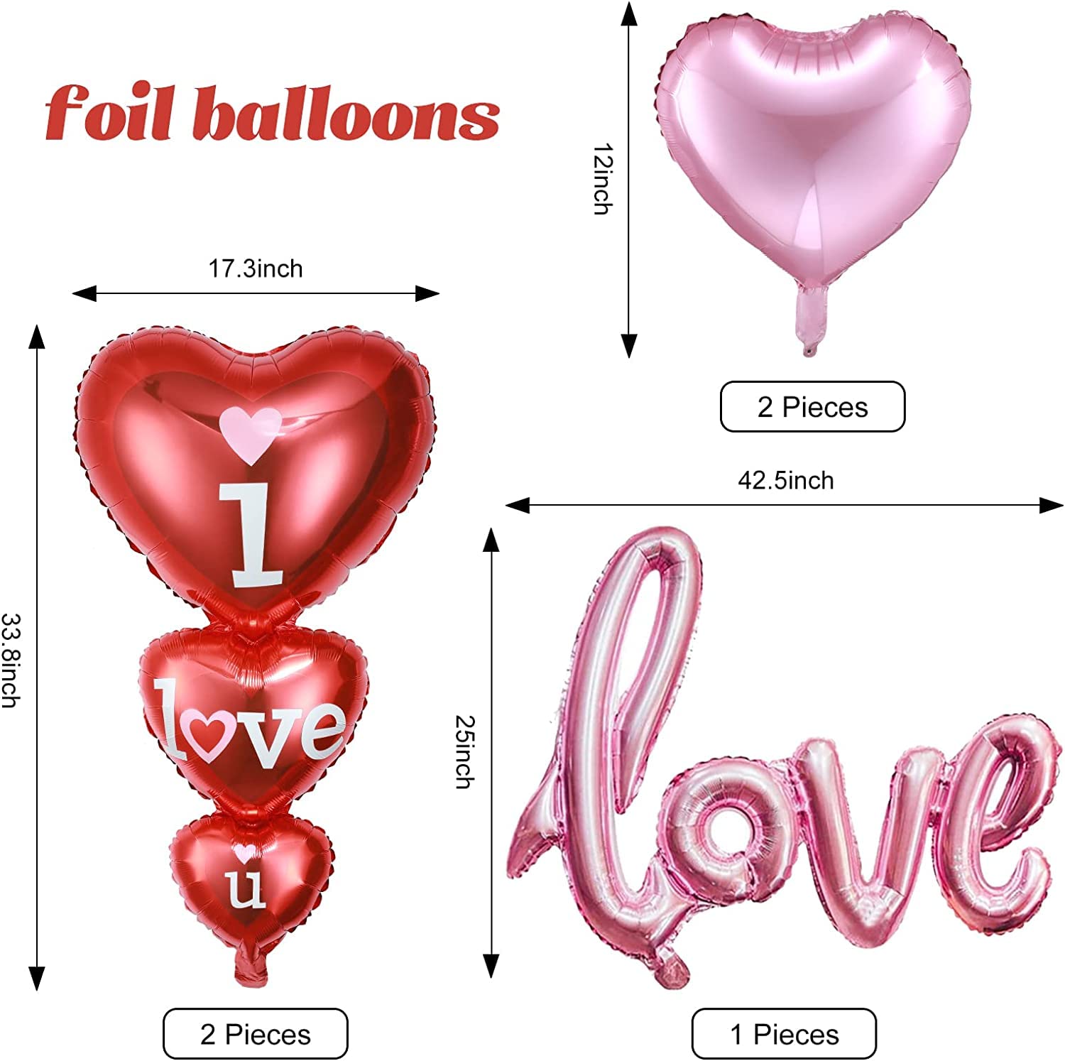 Valentinstag-Konfetti Set – Herz- & Love-Motive, Rot & Rosa, Glitzernd, 28.3 G Für Party-Deko & DIY