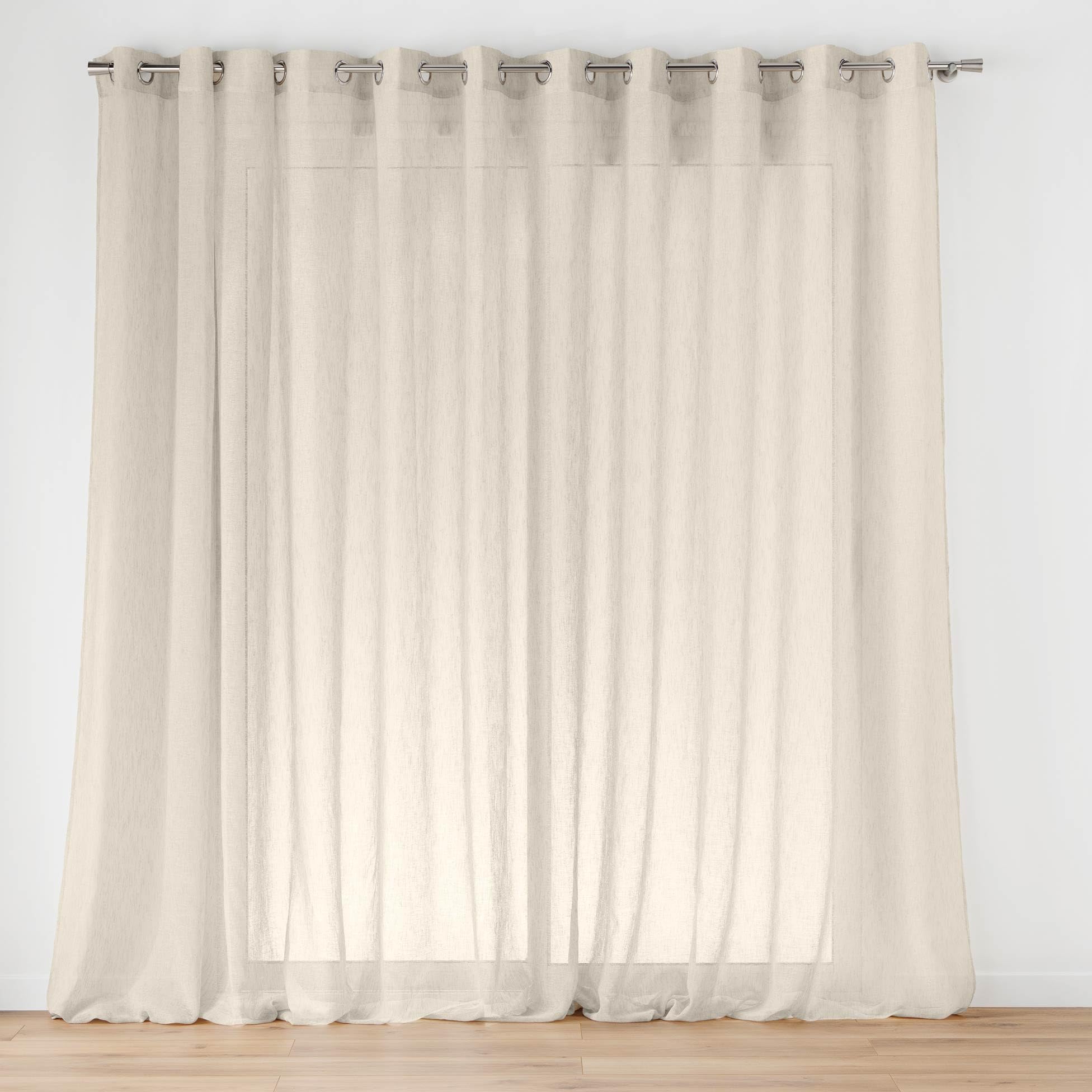 Douceur d'Intérieur, Pug Linen Woven Eyelet Curtain 400 x 240 cm