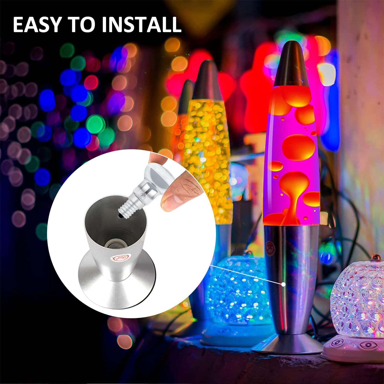 Caldarax Lampa lawowa, żarówka E14 R39, możliwość ściemniania, 25 W, lampa lawowa, reflektor AC 240 V, ciepła biel 2700 K, 250 lm, lampa grzewcza R39, lampa reflektorowa, lampa błyskowa, lampy fusion