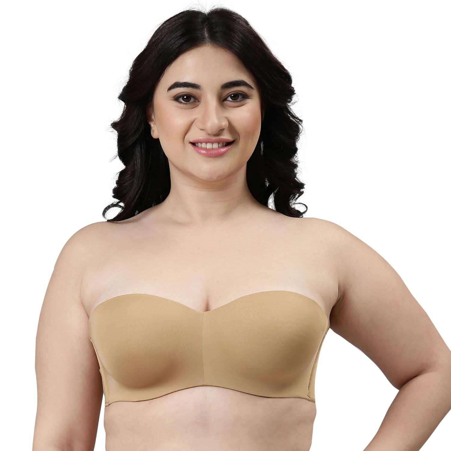 Enamor Women’s Nylon Blend Padded Bridal T-Shirt Bra – Full Support, Wired, Medium Coverage, Detachable Straps for Multiway Styling Enamor Women’s Nylon Blend Padded Bridal T-Shirt Bra – Full Support, Wired, Medium Coverage, Detachable Straps for Multiway Styling
