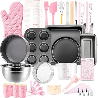 Baking Pans Set, 25 PCS Complete Cake Baking Set with Baking Sheets, Cak...