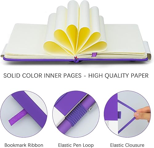 Miniatura 3 de Paquete de 2 cuadernos de bolsillo con 2 bolígrafos negros, de 3.7 x 5.5 pulgadas, pequeños diarios en blanco de tapa dura con soporte para