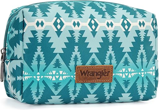 Montana West X Wrangler Travel Makeup Bag Waterproof Cosmetic Bag Portable Makeup Pouch for Women Large Toiletry Bag