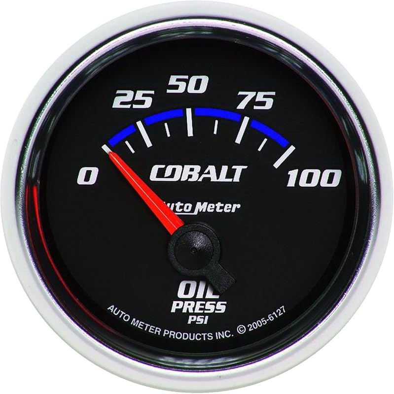 Manômetro elétrico de pressão do óleo AUTO METER 6127 Cobalt Short Sweep 2,3125 in – 1 unidade
