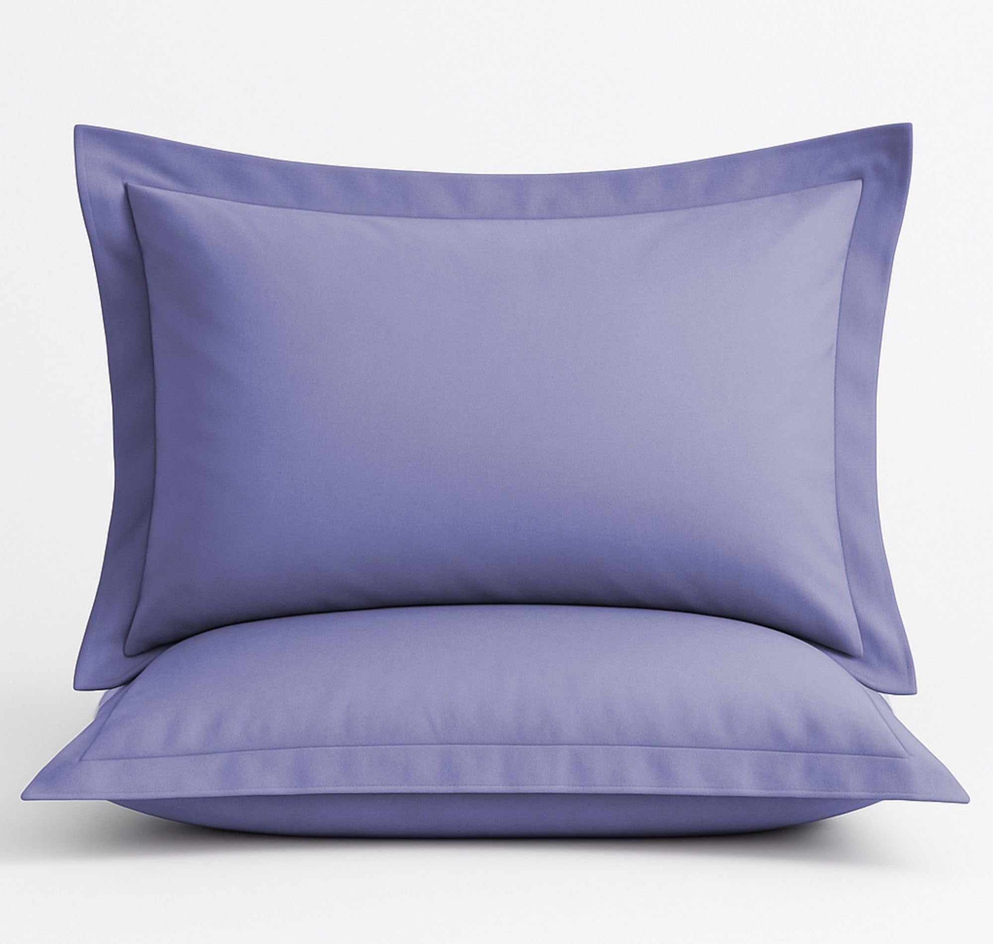BSB Homes® Luxury Cotton Solid Flanged Pillow Covers | Ultrasoft Breathable Flap Closure | Pack of 2 Pillow Covers King Size (Lavander, 18 x 28 Inches)-image-49