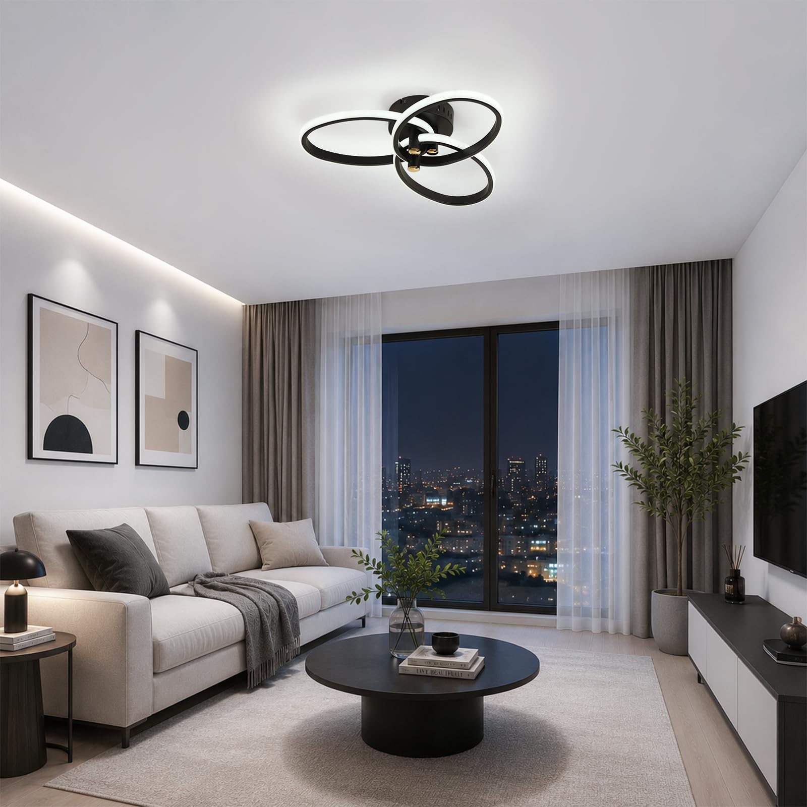 OTREN LED Deckenleuchte Dimmbar Deckenlampe Wohnzimmer mit Fernbedienung