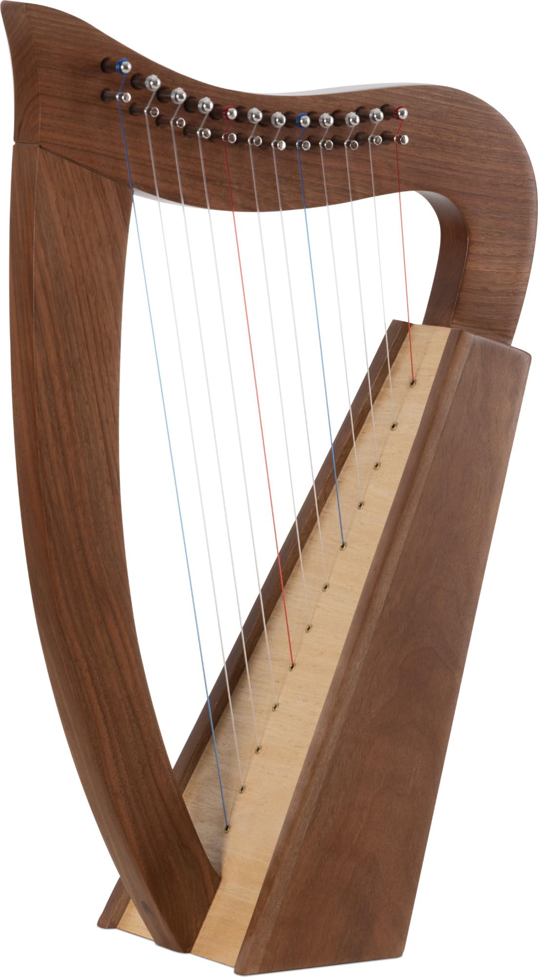 Classic Cantabile Arpa Celtica - Arpa Celtica Compatta in Legno di Noce - 12 Corde - Accordata in Do Maggiore - Inclusa Borsa e 2 Chiavi di Accordatura - Altezza: 51 cm