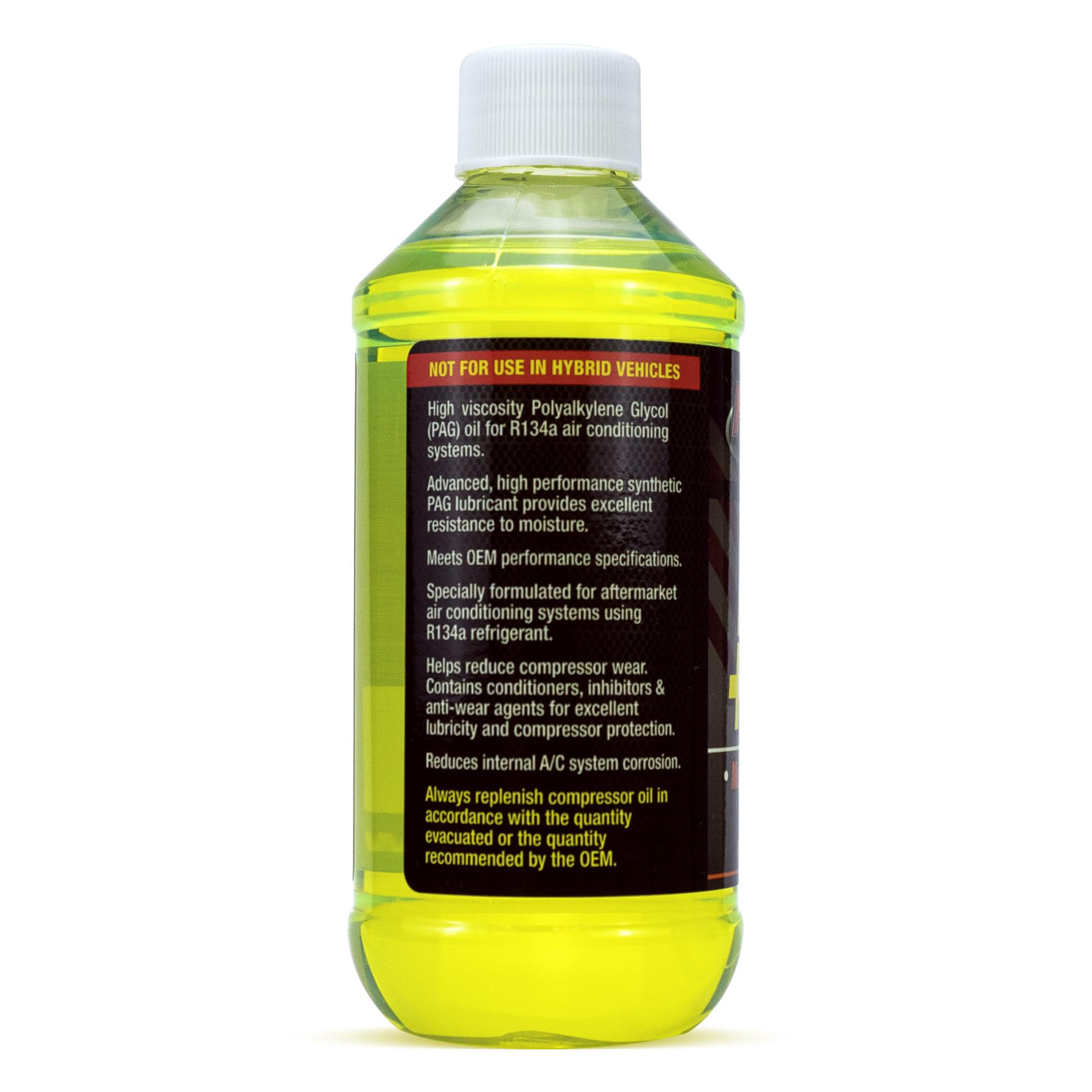 HCPRO PAG 150 UV Dye A/C Compressor Oil Premium Performance PAG 150 Lubricant for Automotive Air Conditioning System AC UV dye Leak Detection & Superior Lubrication for A/C Compressors 8 oz Bottle