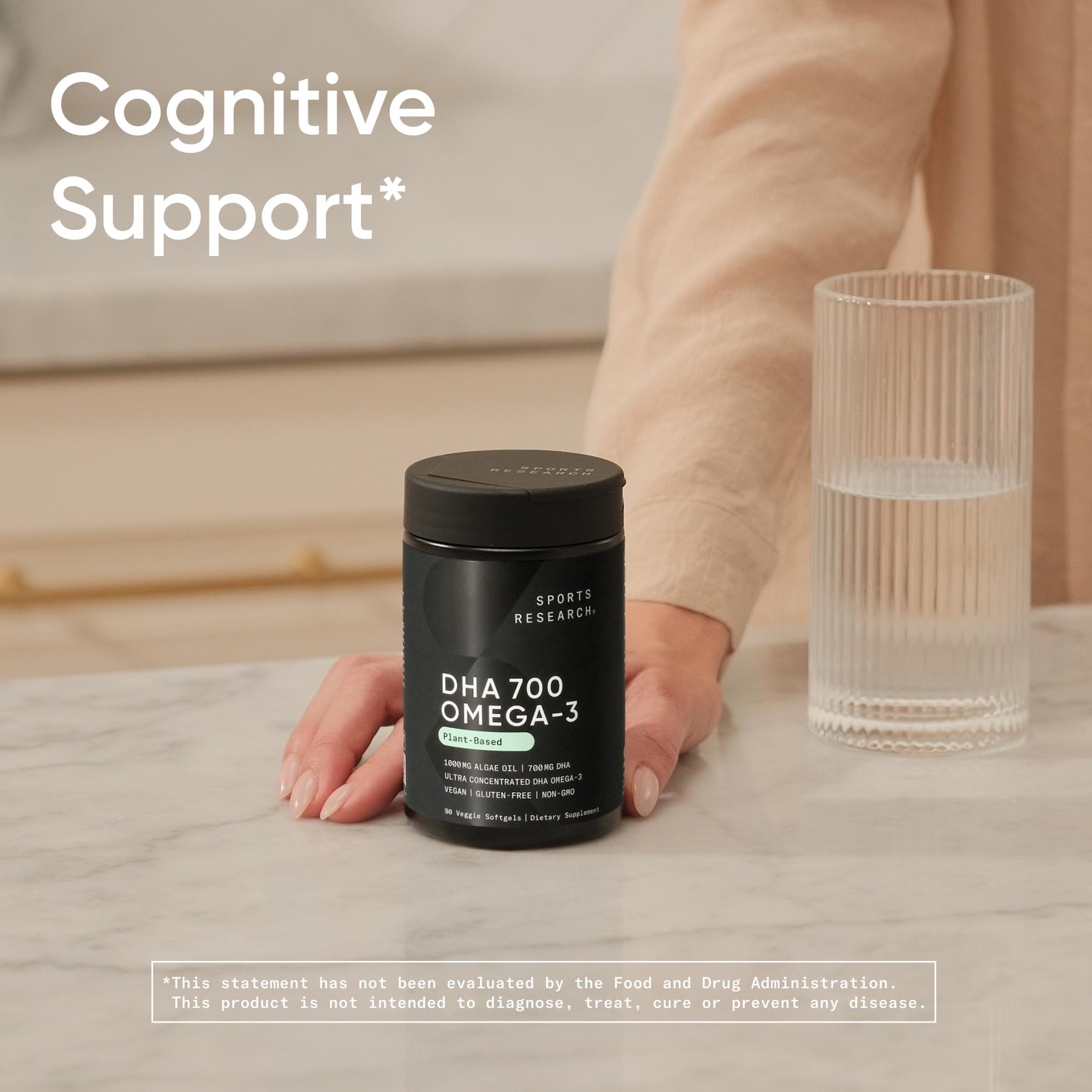 Sports Research® Vegan DHA 700mg from Algae Oil, 90 Count Plantgels™ — Amazon image 6