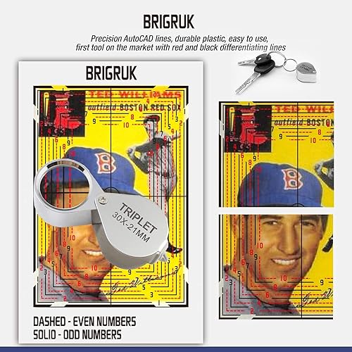 Miniatura 3 de Kit de clasificación de tarjetas deportivas, herramienta de centrado, lámpara de mesa de aumento LED para manos libres, lupa de aumento de alta