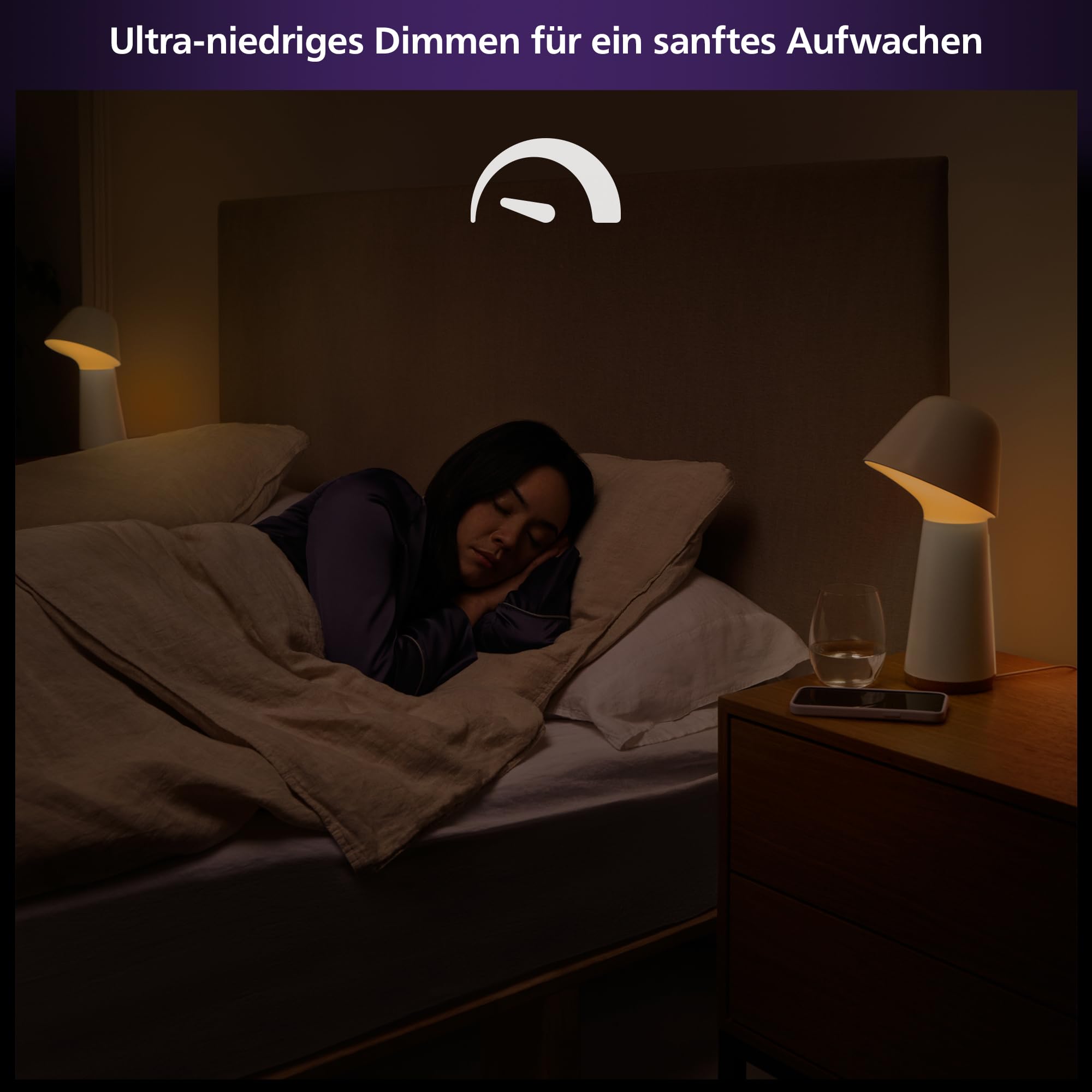 Philips Hue Twilight smarte Sleep und Wake-Up Tischleuchte, weißes und farbiges Licht, Bluetooth kompatibel, Sprachsteuerung mit Alexa, Apple Home & Google Assistant, weiß