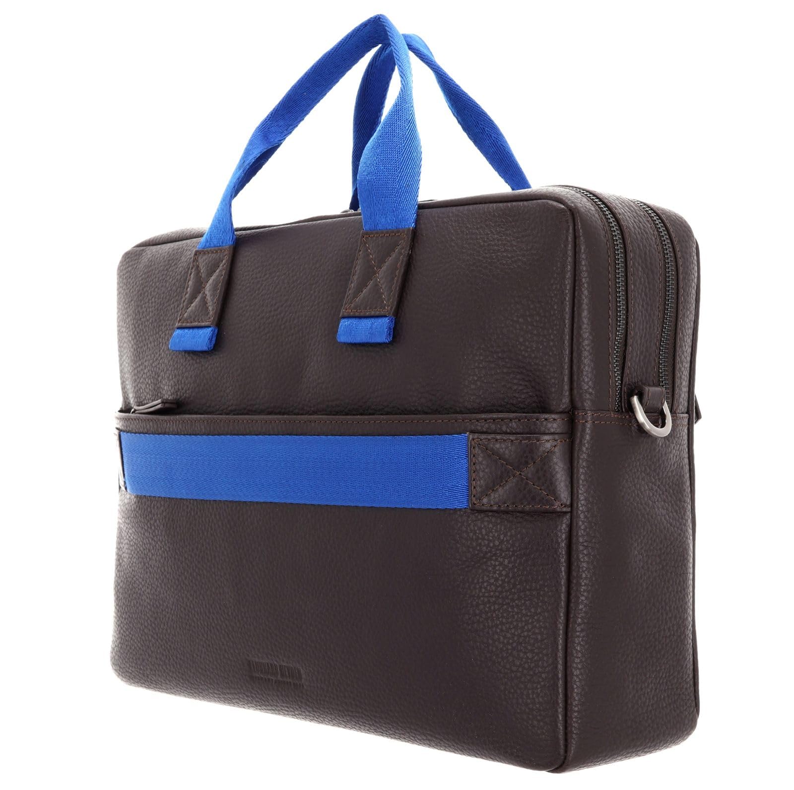 Leonhard Heyden Pelle borsa da ufficio laptop bag con scomparto per laptop Tokio Aktenmappe 2 Fächer 8201 Schokoladenbraun marrone scuro