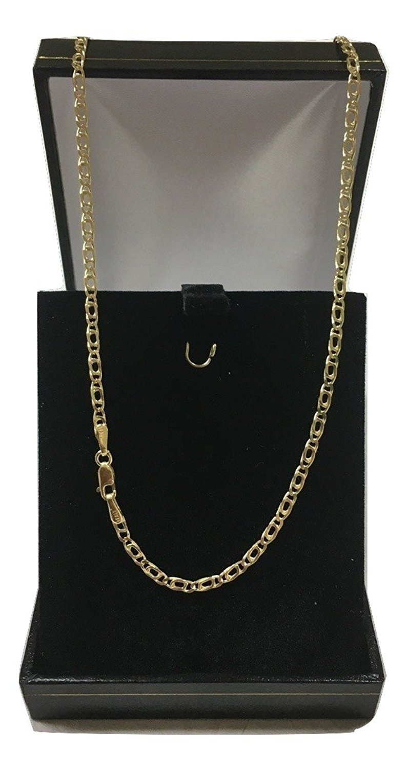 14 Karat 585 Gold Tigeraugen Pfauenauge Gelbgold Kette Breite 2.20 mm