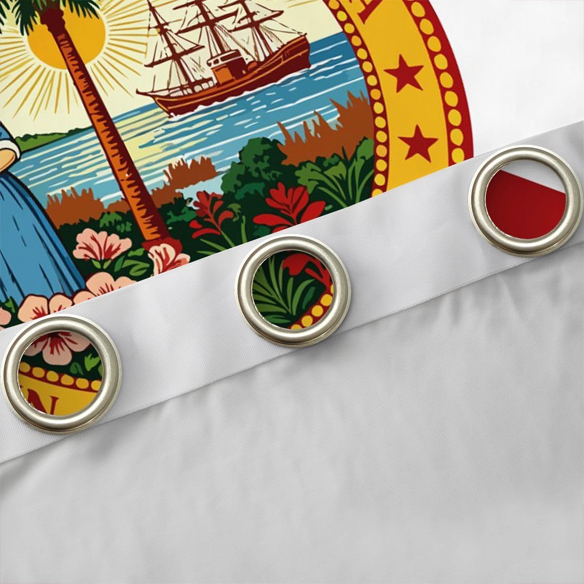 Feelyou Florida State Flag Blackout Curtains 2 Panels 38x54 Inch