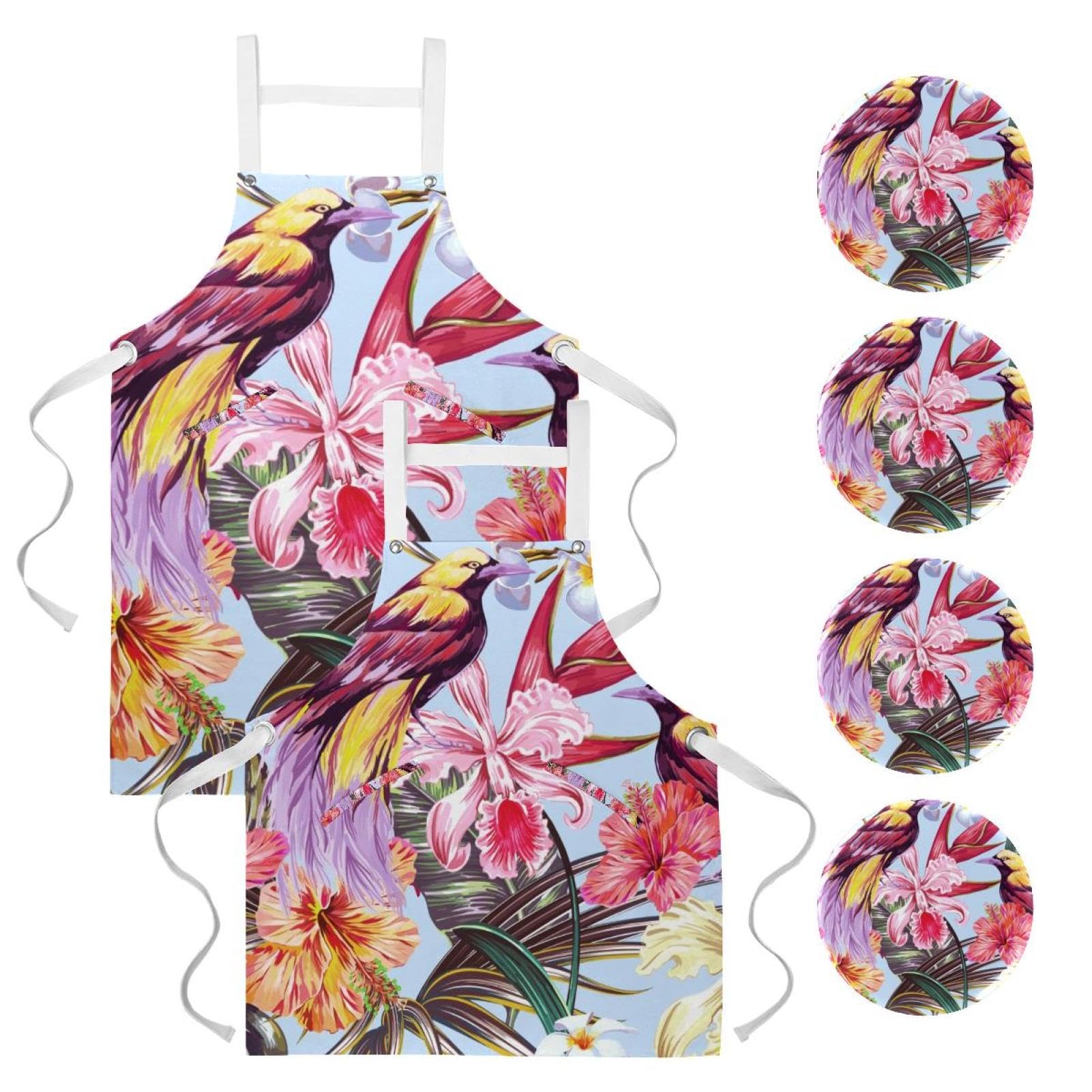 Tablier de serveuse imperméable doté de 4 broches de rangement pratiques